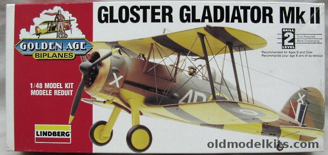 Lindberg 1/48 Gloster Gladiator MkII - (Ex-Inpact / Pyro), 72561 plastic model kit